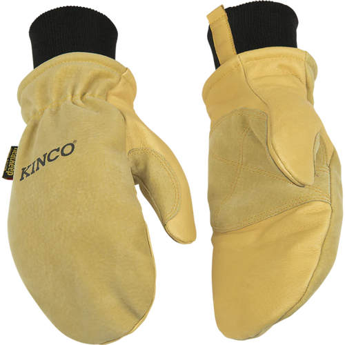 Kinco Lined Heavy-Duty Premium Grain & Suede Pigskin Ski Mitt with Omni-Cuff™